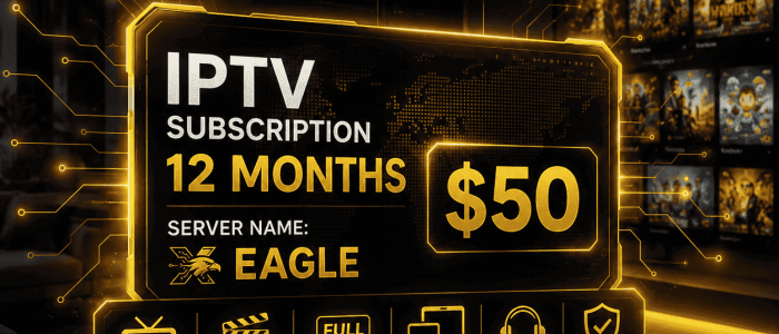 xtream m3u iptv IPTV Subscription 12 Months eagle