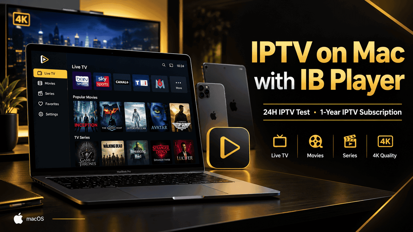 xtream m3u iptv IPTV on Mac with IB Player 24H Test 1-Year IPTV