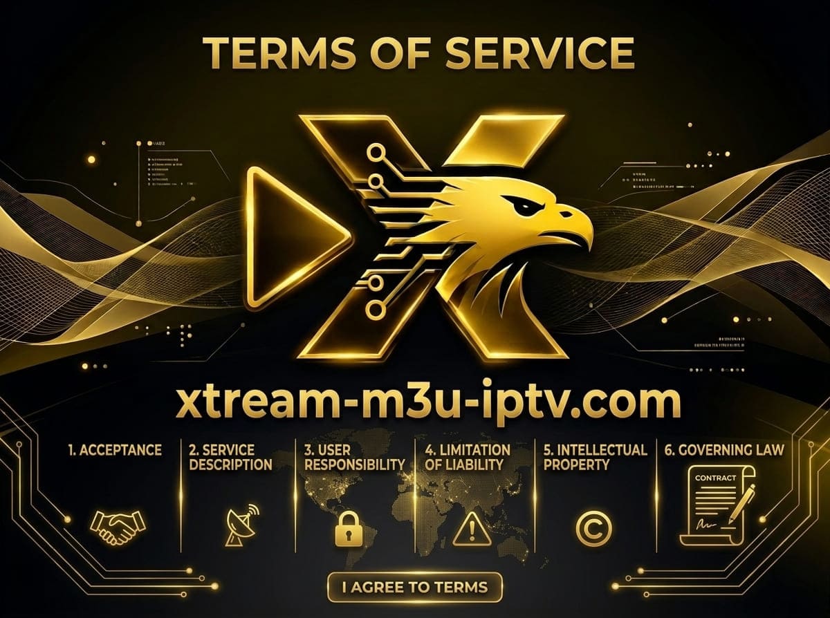 xtream m3u iptv Terms of Service